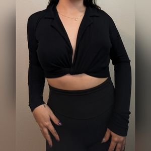 Black Classy Crop Top